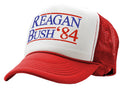 REAGAN BUSH '84 - funny retro vintage style - Unisex Adult Trucker Cap Hat - Five Panel Retro Style TRUCKER Cap