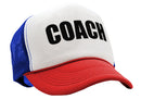 COACH - football baseball basketball sports - Vintage Retro Style Trucker Cap Hat - Five Panel Retro Style TRUCKER Cap