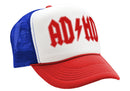 AD-HD - funny science joke music - Vintage Retro Style Trucker Cap Hat - Five Panel Retro Style TRUCKER Cap