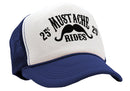 MUSTACHE RIDES - funny sexy joke gag - Vintage Retro Style Trucker Cap Hat - Five Panel Retro Style TRUCKER Cap