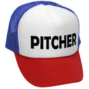PITCHER - catcher lgbtq gay rights pride - Vintage Retro Style Trucker Cap Hat - Five Panel Retro Style TRUCKER Cap