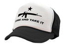 COME AND TAKE IT - 2nd amendment patriot - Vintage Retro Style Trucker Cap Hat - Five Panel Retro Style TRUCKER Cap
