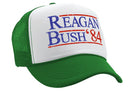 REAGAN BUSH '84 - funny retro vintage style - Unisex Adult Trucker Cap Hat - Five Panel Retro Style TRUCKER Cap