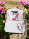 Ladies "Trump Girl" Ponytail Adjustable Snap Back Trucker Hat