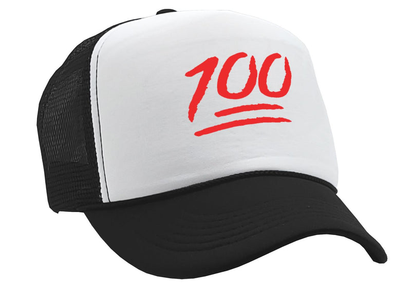 ONE HUNDRED POINTS - Five Panel Retro Style TRUCKER Cap