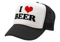 I HEART BEER - funny joke party gag - Vintage Retro Style Trucker Cap Hat - Five Panel Retro Style TRUCKER Cap