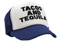 TEQUILAS and TACOS - party time mexican food - Vintage Retro Style Trucker Cap Hat - Five Panel Retro Style TRUCKER Cap