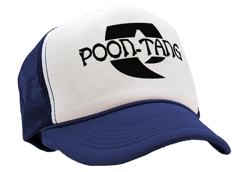 POON TANG CLAN - parody sexy joke gift - Vintage Retro Style Trucker Cap Hat - Five Panel Retro Style TRUCKER Cap