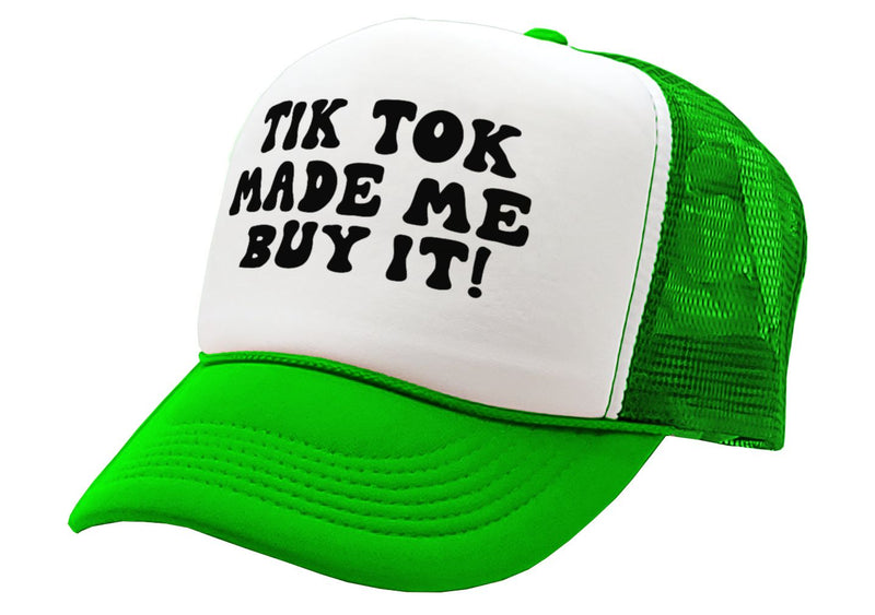 TIK TOK Made Me Buy It - viral video - Vintage Retro Style Trucker Cap Hat - Five Panel Retro Style TRUCKER Cap