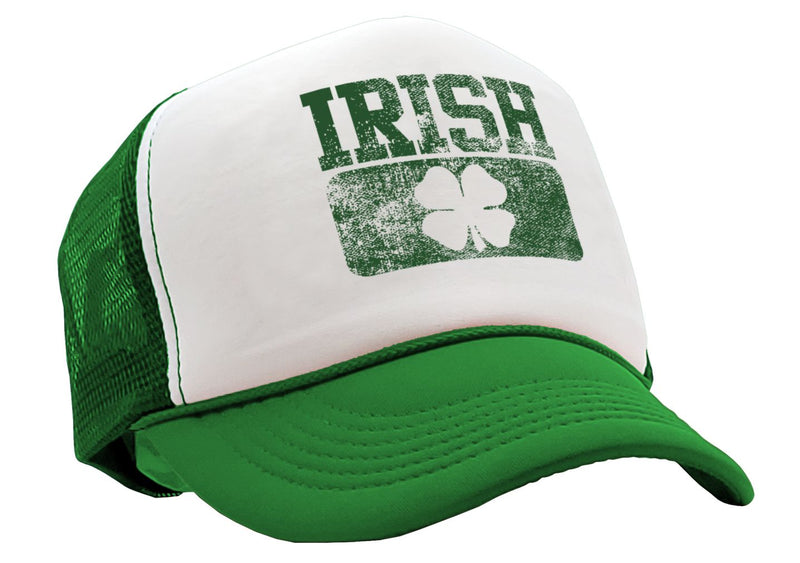 IRISH - ireland slainte st patricks day hat paddys day - Vintage Retro Style Trucker Cap Hat