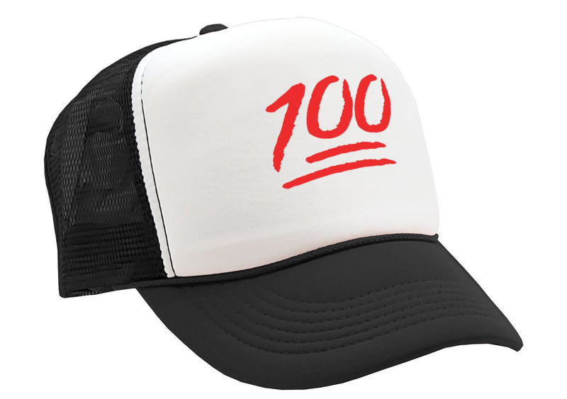 ONE HUNDRED POINTS - Five Panel Retro Style TRUCKER Cap