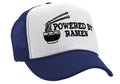 POWERED BY RAMEN - funny college noodles - Vintage Retro Style Trucker Cap Hat - Five Panel Retro Style TRUCKER Cap