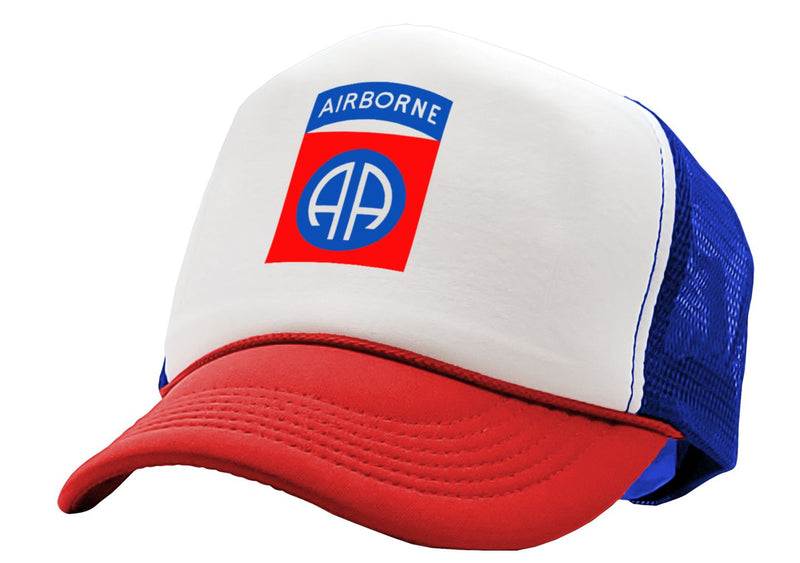 AIRBORNE ASSAULT - us army america - Vintage Retro Style Trucker Cap Hat - Five Panel Retro Style TRUCKER Cap