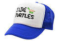 I LIKE TURTLES - Five Panel Retro Style TRUCKER Cap