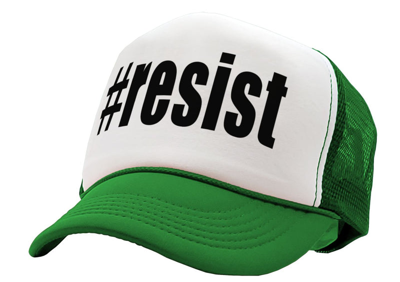 RESIST - hashtag resistance movement fight - Vintage Retro Style Trucker Cap Hat - Five Panel Retro Style TRUCKER Cap