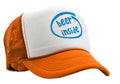 BEER INSIDE - parody college drinking - Vintage Retro Style Trucker Cap Hat