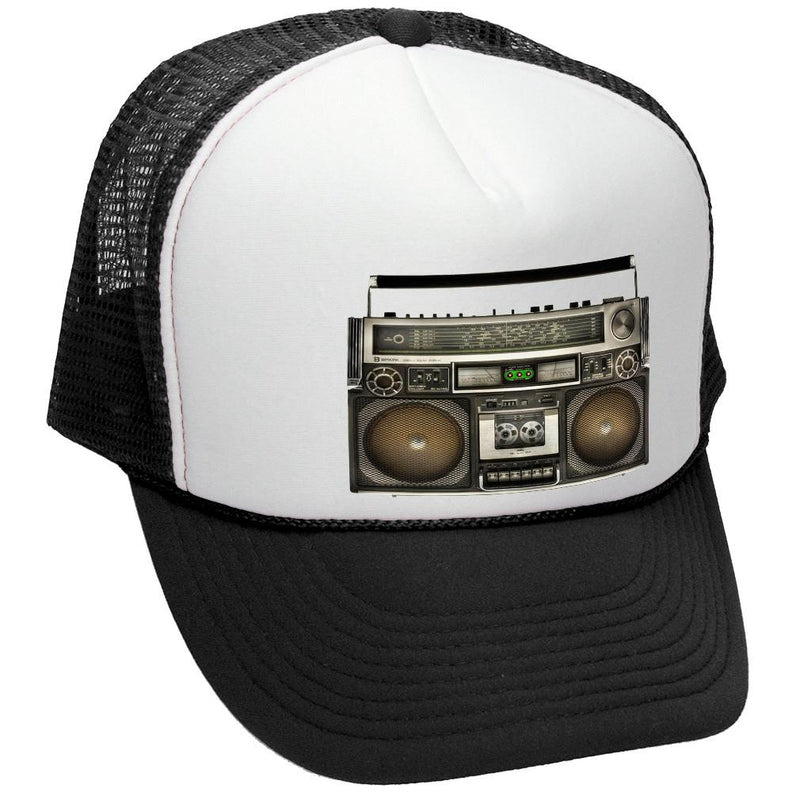 Boombox Trucker Hat -- retro vintage - Five Panel Retro Style TRUCKER Cap