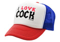 I LOVE COCK fighting - Five Panel Retro Style TRUCKER Cap