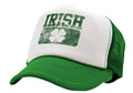 IRISH - ireland slainte st patricks day hat paddys day - Vintage Retro Style Trucker Cap Hat