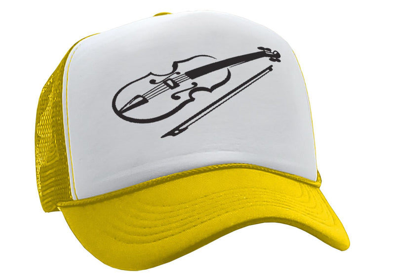 FIDDLE - appalachian bluegrass violin - Vintage Retro Style Trucker Cap Hat - Five Panel Retro Style TRUCKER Cap