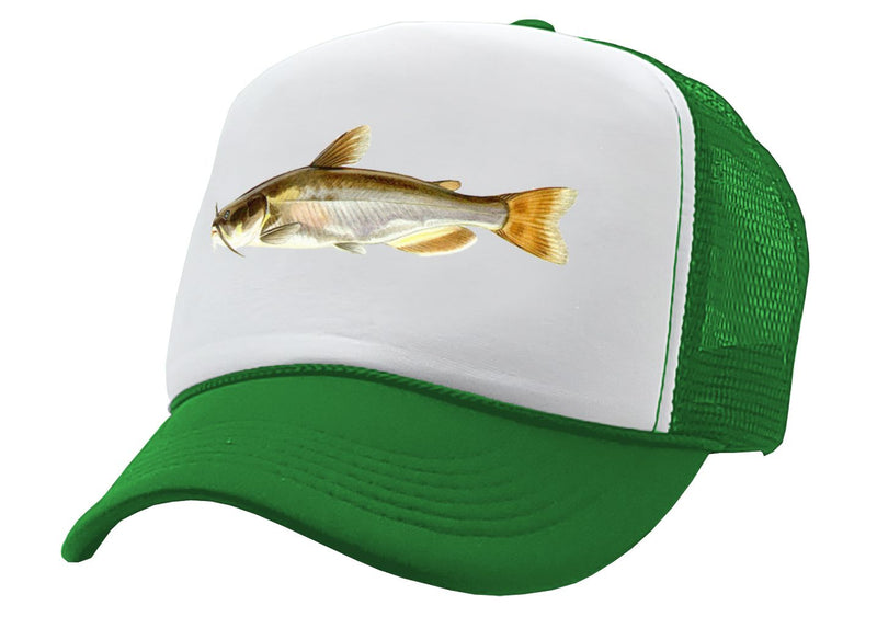 CATFISH - lake fish pond angler fishing - Vintage Retro Style Trucker Cap Hat - Five Panel Retro Style TRUCKER Cap