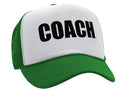 COACH - football baseball basketball sports - Vintage Retro Style Trucker Cap Hat - Five Panel Retro Style TRUCKER Cap