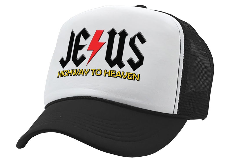 JESUS - HIGHWAY to HEAVEN - Five Panel Retro Style TRUCKER Cap