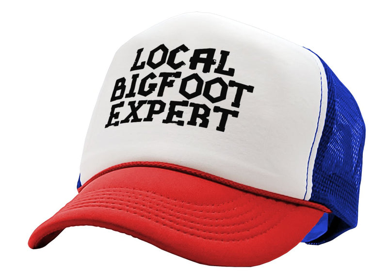 LOCAL BIGFOOT EXPERT - sasquatch - Five Panel Retro Style TRUCKER Cap