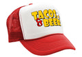 TACOS & BEER - Five Panel Retro Style TRUCKER Cap