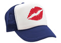 SEXY LIPS - kiss lipstick hot - Vintage Retro Style Trucker Cap Hat - Five Panel Retro Style TRUCKER Cap