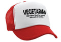 VEGETARIAN - BAD HUNTER - Five Panel Retro Style TRUCKER Cap