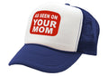 AS SEEN ON YOUR MOM - Vintage Retro Style Trucker Cap Hat - Five Panel Retro Style TRUCKER Cap