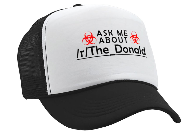 Ask Me About The_Donald - Five Panel Retro Style TRUCKER Cap