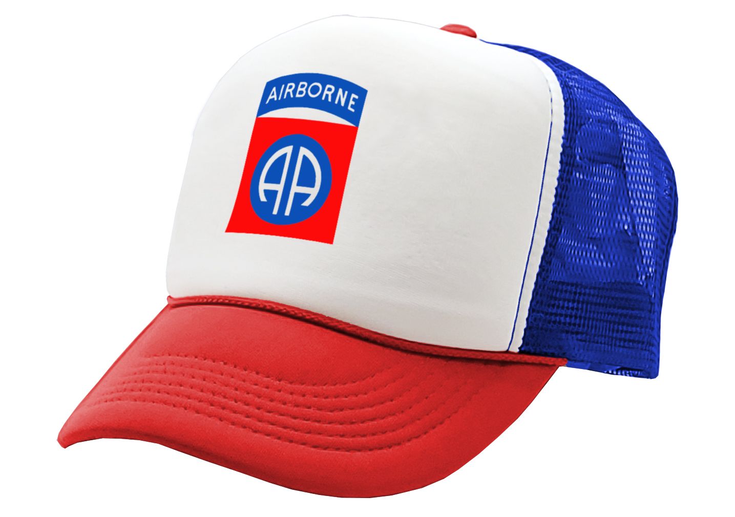 AIRBORNE ASSAULT - us army america - Vintage Retro Style Trucker Cap Hat - Five Panel Retro Style TRUCKER Cap