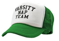 VARSITY NAP TEAM - college sleep joke - Vintage Retro Style Trucker Cap Hat - Five Panel Retro Style TRUCKER Cap