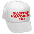 SANTAS FAVORITE HO - christmas claus funny - Vintage Retro Style Trucker Cap Hat - Five Panel Retro Style TRUCKER Cap