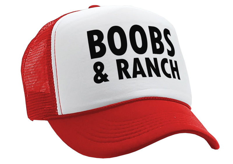 BOOBS AND RANCH - Five Panel Retro Style TRUCKER Cap