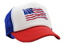 USA FLAG - Five Panel Retro Style TRUCKER Cap