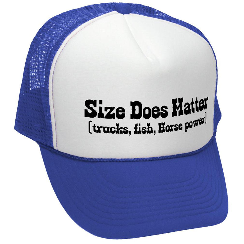 Size Does Matter - Mesh Trucker Hat Cap - Five Panel Retro Style TRUCKER Cap