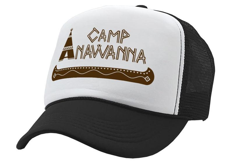 CAMP ANAWANA - shorts campground camping - Vintage Retro Style Trucker Cap Hat - Five Panel Retro Style TRUCKER Cap