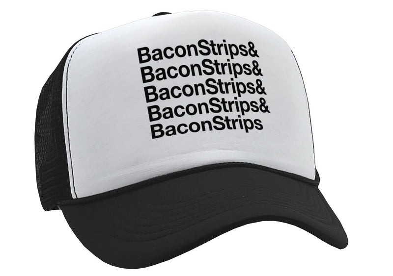 BACON STRIPS - epic food show - Vintage Retro Style Trucker Cap Hat - Five Panel Retro Style TRUCKER Cap