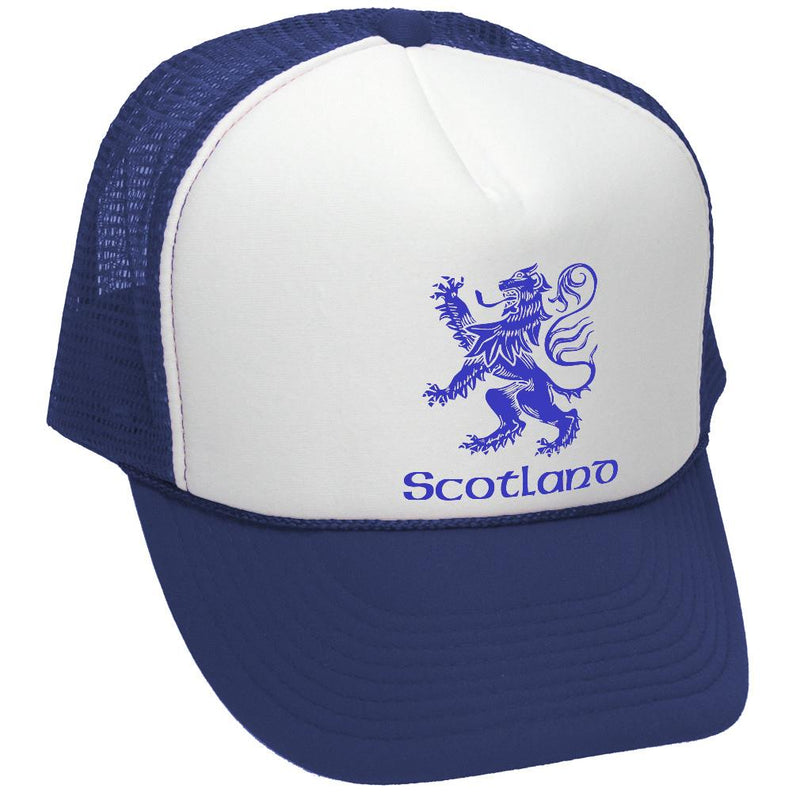 Scotland Lion Rampant Trucker Hat - Mesh Cap - Five Panel Retro Style TRUCKER Cap