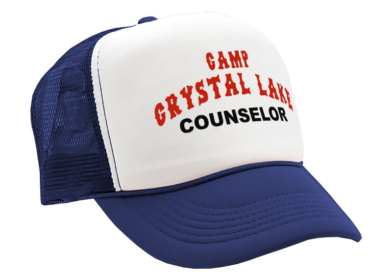 CRYSTAL LAKE COUNSELOR - funny 80s horror movie - Mesh Trucker Hat Cap - Five Panel Retro Style TRUCKER Cap