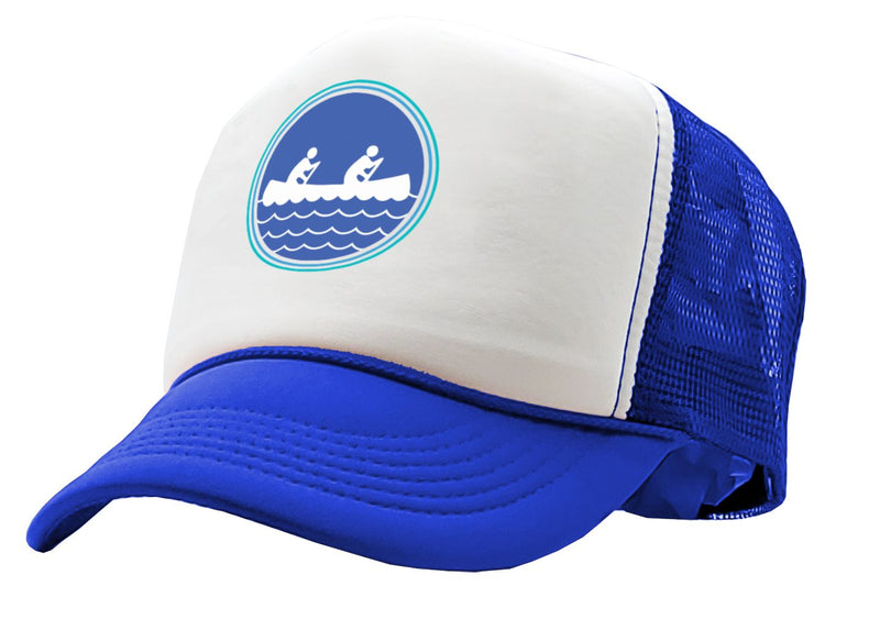 CANOEING - canoe fishing hiking kayak - Vintage Retro Style Trucker Cap Hat - Five Panel Retro Style TRUCKER Cap