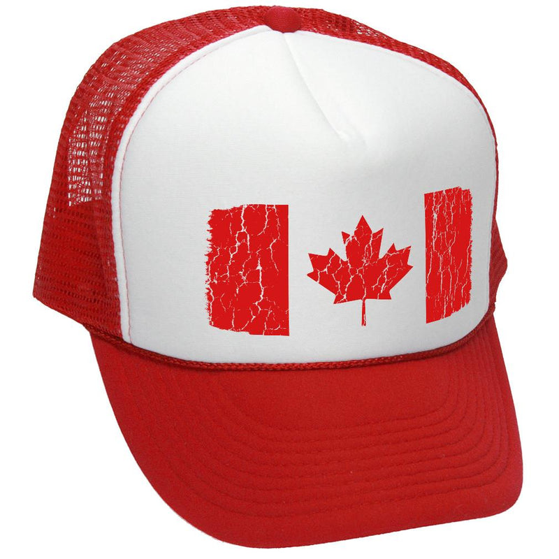 CanadianFlag Trucker Hat - Mesh Cap - Five Panel Retro Style TRUCKER Cap