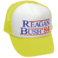 REAGAN BUSH '84 - funny retro vintage style - Unisex Adult Trucker Cap Hat - Five Panel Retro Style TRUCKER Cap