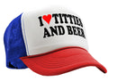 I Heart Titties and Beer - Five Panel Retro Style TRUCKER Cap
