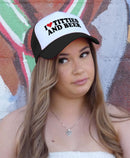 I Heart Titties and Beer - Five Panel Retro Style TRUCKER Cap