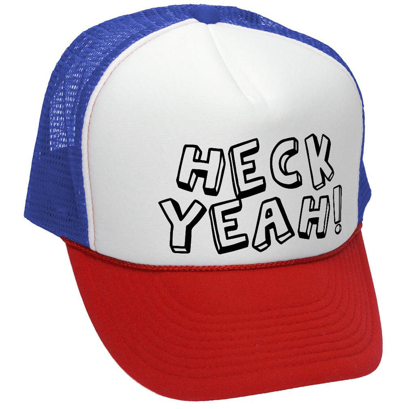 heckyeah Trucker Hat - Mesh Cap - Five Panel Retro Style TRUCKER Cap