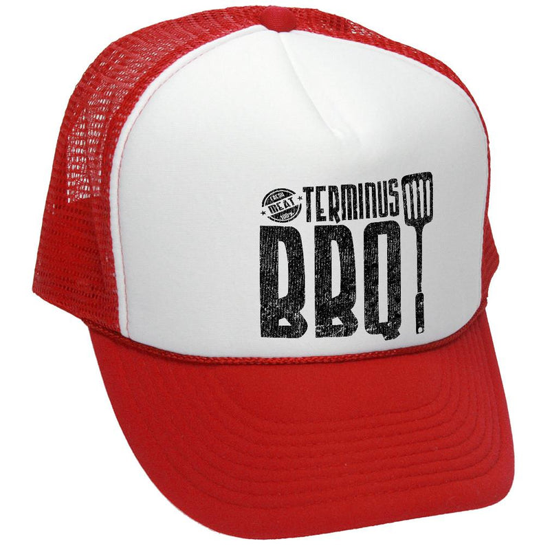 Terminus BBQ Trucker Hat - Mesh Cap - Five Panel Retro Style TRUCKER Cap